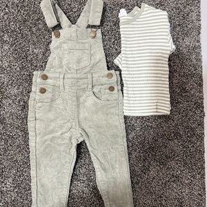 Jamie Kay Corduroy Overalls + Tee